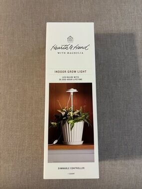 NEW- Hearth & Hand Black LED Grow Lamp Box - White